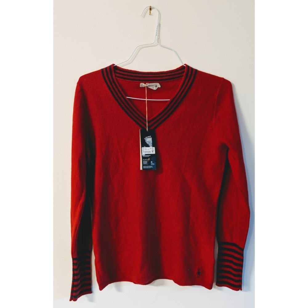 Smartwool Red V-Neck Sweater